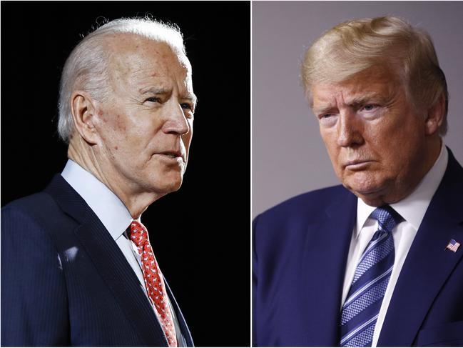 Joe Biden and President Donald Trump are going head-to-head in the US election. Picture: AP