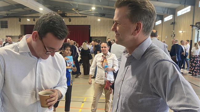 Deputy Premier Jarrod Bleijie jests Housing Minister Sam O'Connor for his tardiness.