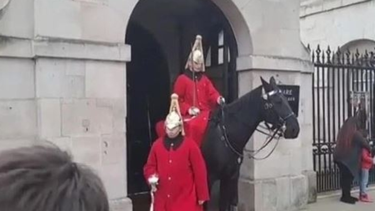 The soldier was stationed at Horse Guards Parade in London’s Whitehall.