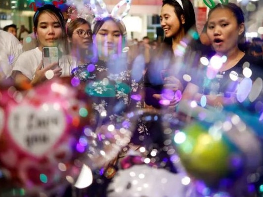 Revellers celebrate during new year's eve in Kuala Lumpur, Malaysia. Picture: Reuters