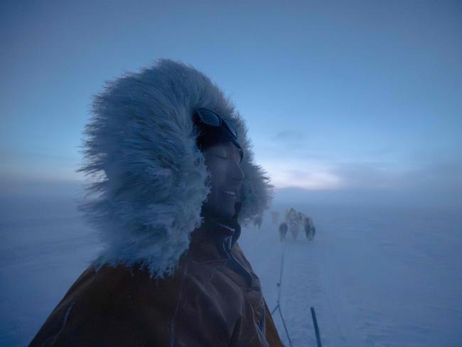 Inuit professional bear hunter near the Strait of Scoresby, the world's largest fjord on the east coast of Greenland, on the edge of the Arctic. Picture: AFP