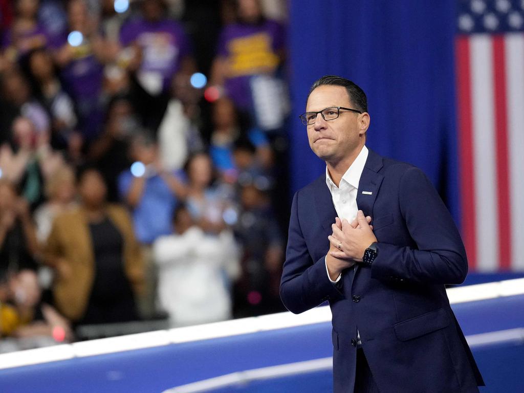 Pennsylvania Governor Josh Shapiro, who missed out on being VP pick, greets the crowd in Philadelphia. Picture: Getty Images via AFP