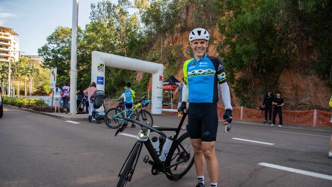 Phillip Brownscombe won the 122km Sunbuild Top End Gran Fondo at the Top End Gran Fondo 2024. Picture: Pema Tamang Pakhrin