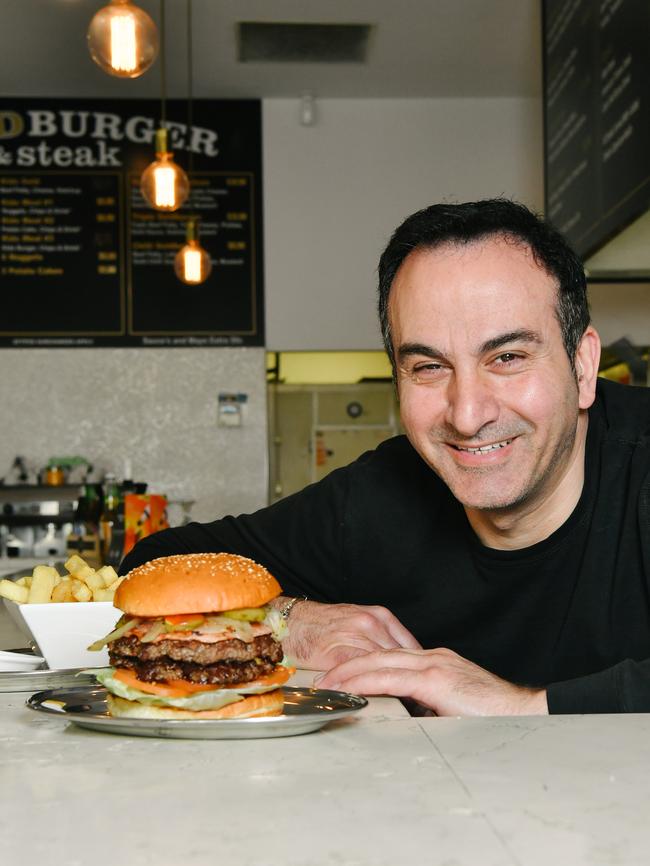 Eddie Salah in his Golden Grove shop, Gold Burger.