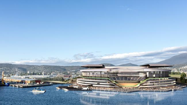 An artist’s impression of the proposed Hobart Stadium.