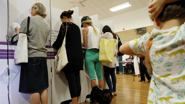 Voters turn out on election day 2019. Picture: Brianne Makin