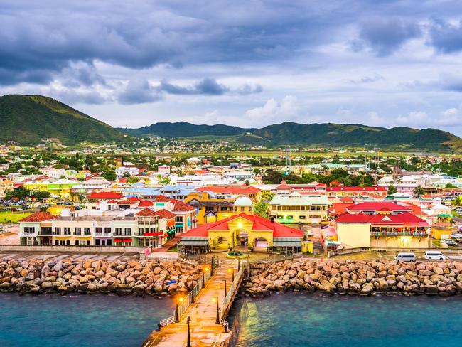 SUNDAY ESCAPE. WISHLIST. ETHICAL DESTINATIONS. St Kitts and Nevis. Basseterre, St. Kitts and Nevis town skyline at the port. Picture: iStock