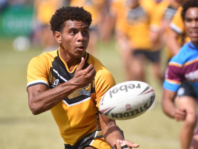 Queensland School Rugby League Championship Finals at Jack Manski Oval, Townsville. Grand final. Capricornia's Mutua Brown. Picture: Evan Morgan