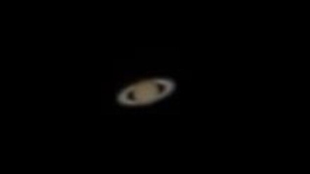 Scott van der Linden said Saturn rises about 5.50pm over the next few days and will appear as a slightly-yellowish colour to the naked eye. Picture: Scott van der Linden