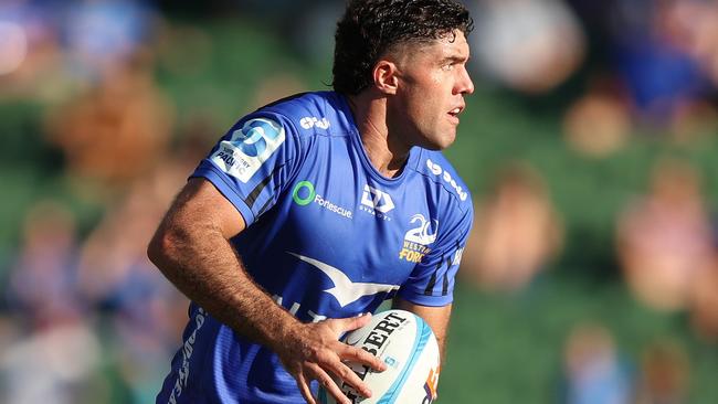 PERTH, AUSTRALIA - MARCH 01: Ben Donaldson of the Force in action during the round three Super Rugby Pacific match between Western Force and Queensland Reds at HBF Park, on March 01, 2025, in Perth, Australia. (Photo by Janelle St Pierre/Getty Images)