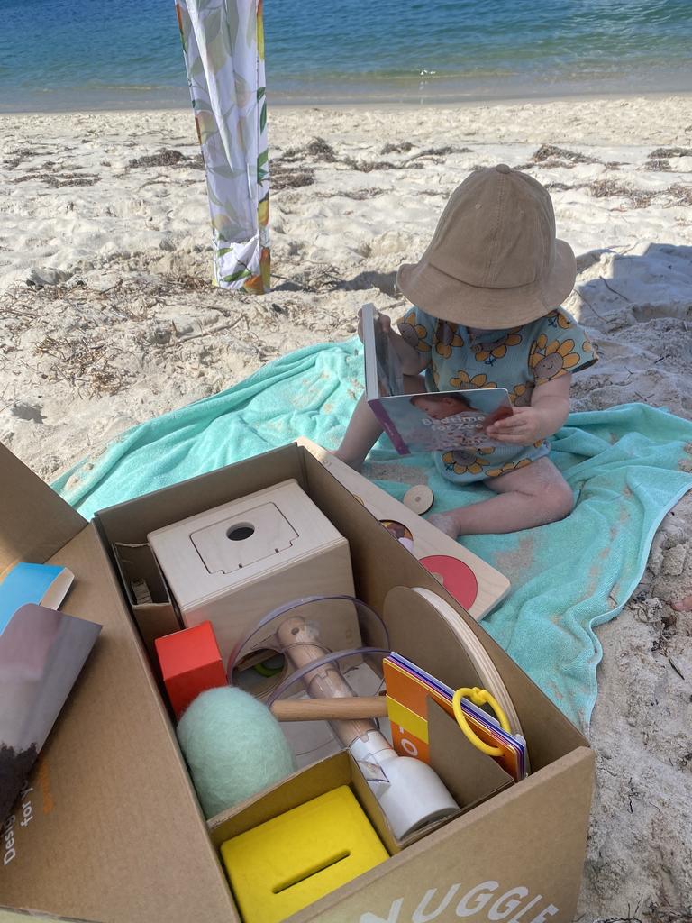 The Lovevery play kit was perfect for a road trip and lazy afternoons at the beach.