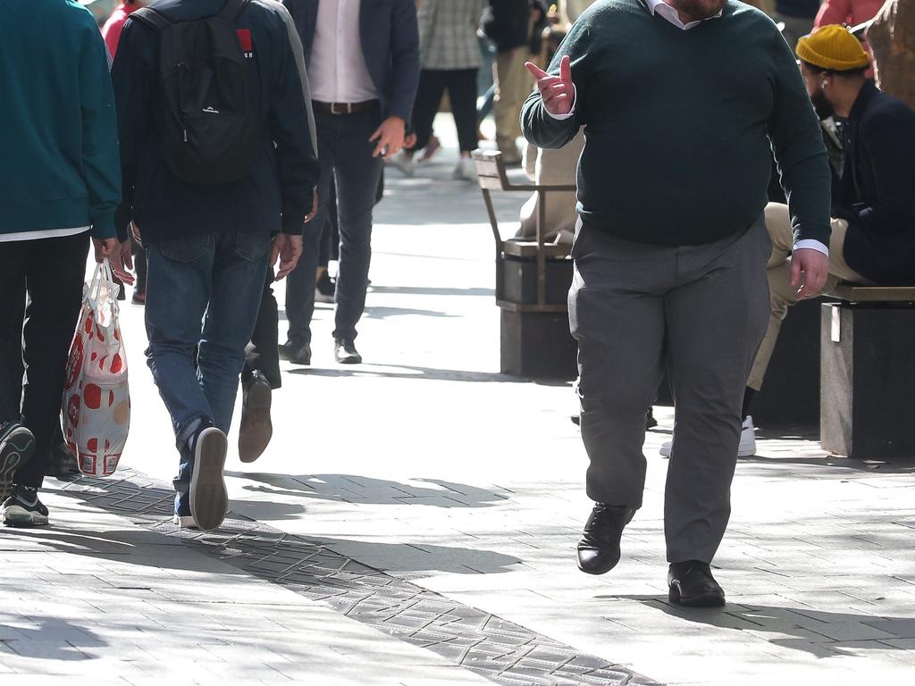 Australians will put on 3kg every 10 years according to the new data, with more than half of the world’s population to be overweight by 2035. Picture NCA NewsWire/ Gaye Gerard