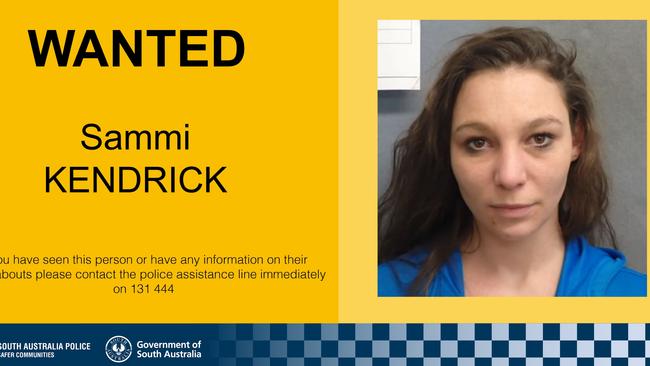 Supplied Editorial Sammi Kendrick wanted over Camden Park stabbing. Picture: SA Police