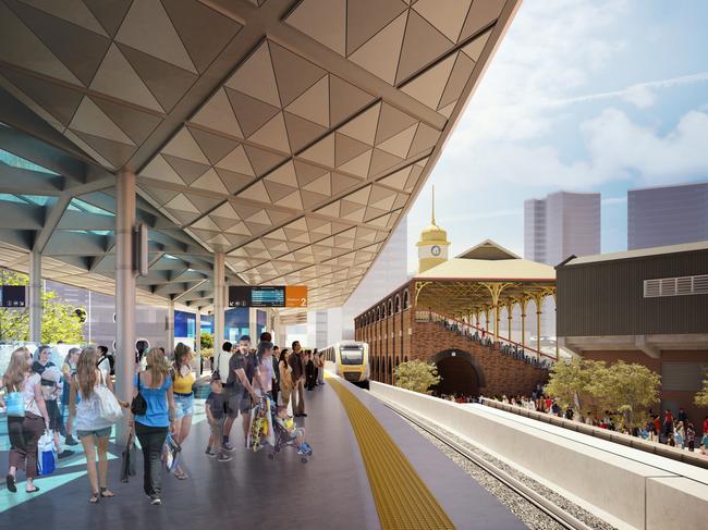 New meets old at the Exhibition Station as part of Brisbane’s $5.4 billion Cross River Rail.