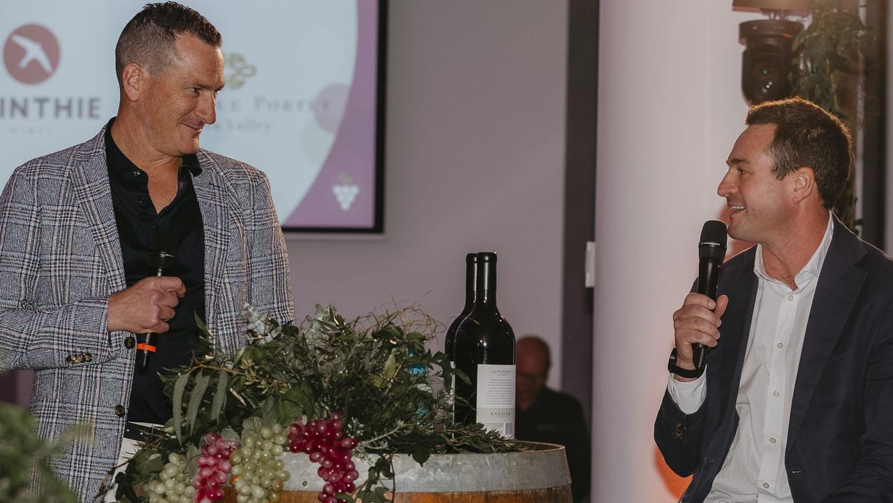 Travis Schultz &amp; Ben Portet at the SCLS Wine Makers Masterclass Picture: Tom Rawlins, Raw Lens Media Co.