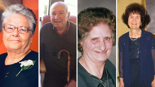 St Basil's Covid victims Theodoula Andreou, Christos Mihelakos, Fortunata Cardini and Gina Andrikopoulos.