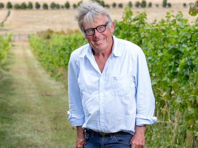 As Dr Lawrence calls an end to his career, he reflects on what has been a fascinating job, as he now spends his days in a more relaxing Tassie location, meditating and tending the vines on his tranquil property at Richmond. Picture: Linda Higginson