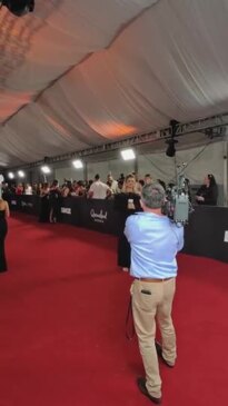 Mike Goldman behind the scenes at the AACTA Awards