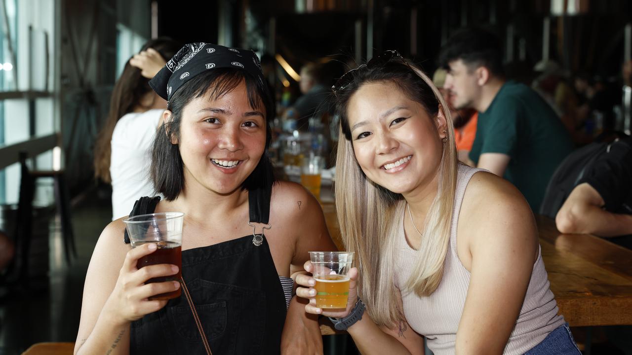 Pai Thongsupa and Kat Eungsupaporn at Hemingway's Brewery's Oktoberfest celebrations. Picture: Brendan Radke