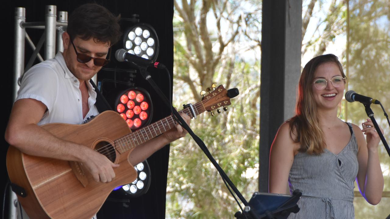 The Famos entertain the Noosa Australia Day crowd.