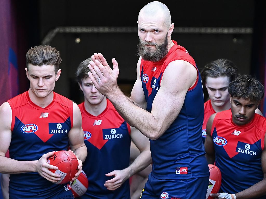 The Demons sit two points clear on top of the AFL ladder. (Photo by Quinn Rooney/Getty Images)