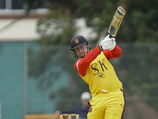 Michael De Iacovo batting for St Kilda. He made 58 for Merinda Park on Saturday. Picture: Valeriu Campan