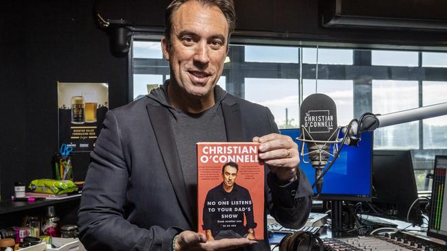 Gold FM breakfast host Christian O’Connell has written a new book called No One Listens To Your Dad’s Show. Picture: Jake Nowakowski