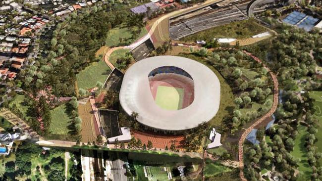 The proposed Brisbane Stadium at Victoria Park, in the Arcadis Victoria Park Strategic Plan for the 2032 Brisbane Olympic Games.