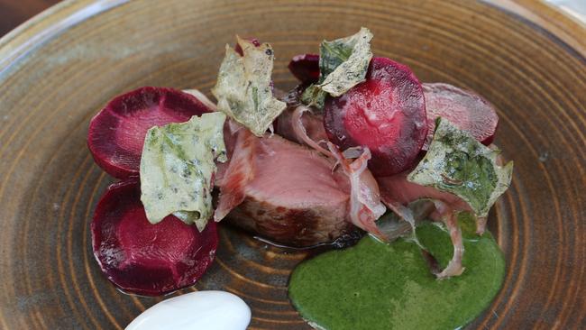 Lamb dish at The North Room, a new restaurant at Mermaid Beach. Picture: Glenn Hampson