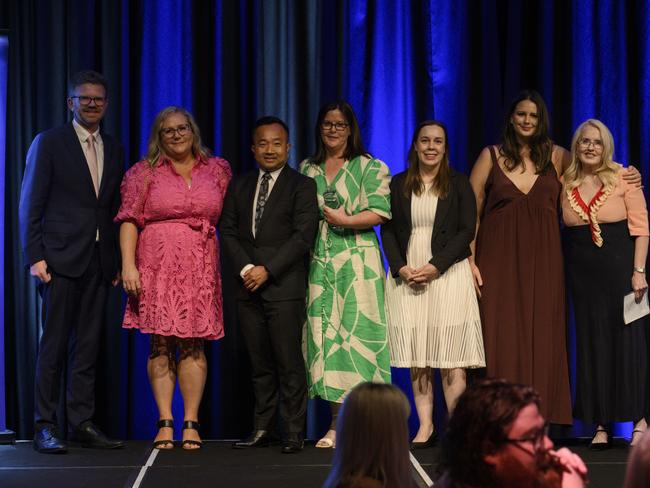 Rural Support Service team with Minister Chris Picton, left, and Edwina and Deborah Tideman on the right. Picture: Supplied