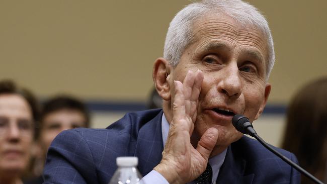 Dr Anthony Fauci testifies before the House Oversight and Accountability Committee Select Subcommittee on the Coronavirus Pandemic earlier this month. Picture: Getty Images via AFP.