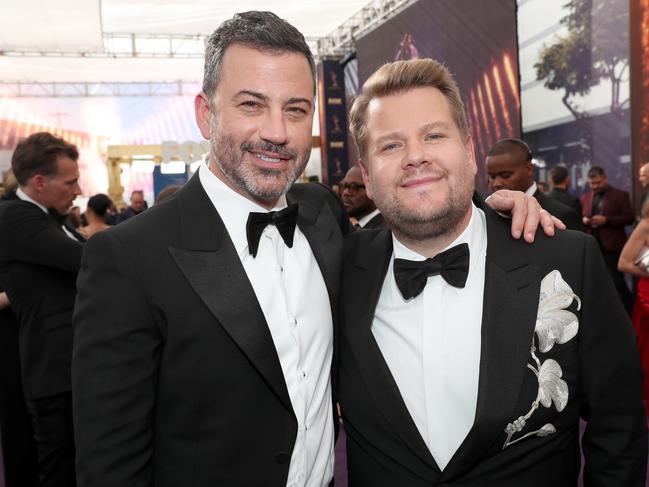 Jimmy Kimmel and James Corden. Picture: Getty Images