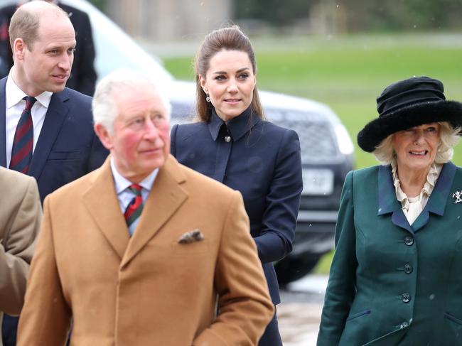 Prince William, Prince Charles, Kate and Camilla are Britain’s new “fab four”. Picture: Getty Images