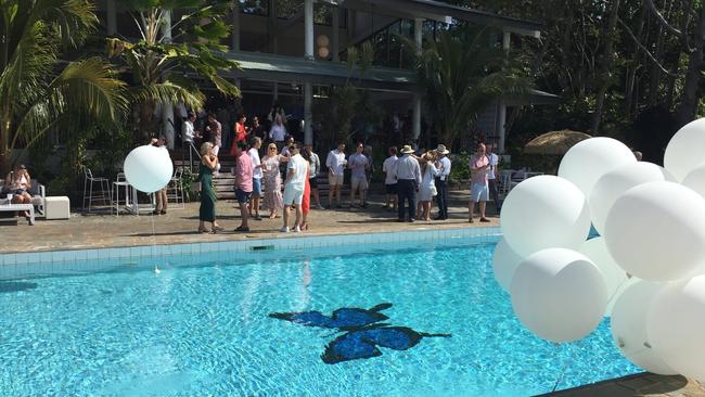 The pool area at the Dunk Island resort.