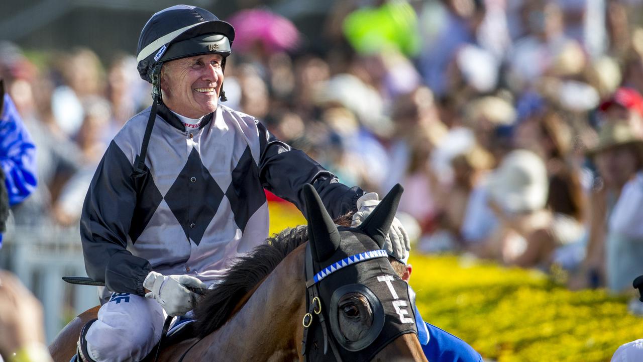 Jeff Lloyd rode Houtzen in first The Everest in 2017. Picture: Jerad Williams