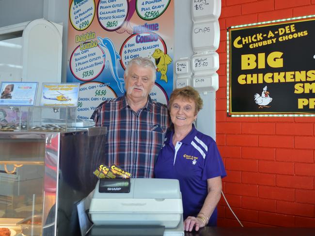 Chick-a-dee’s Doug and Kaye Gaylard (who is not accused of any wrongdoing), ran the shop for years. Picture: Shakira Sellen