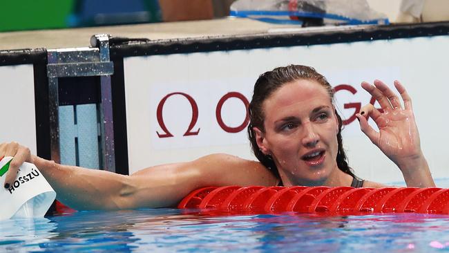 Hungary's Katinka Hosszu after winning the women’s 200m IM. Picture: Phil Hillyard