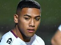 Manly young gun Albert Hopoate is off to the Warriors. Picture: Gregg Porteous/NRL Photos