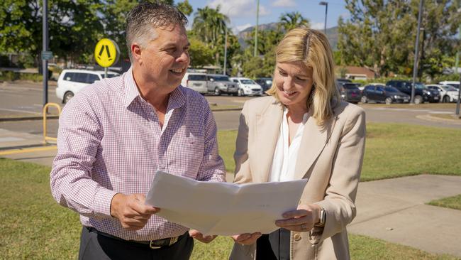 Thuringowa MP Aaron Harper and Health Minister Shannon Fentiman. Picture: Supplied.