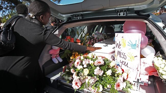 Mourners farewell tragic tiny Ayen Chol victim of a savage dog