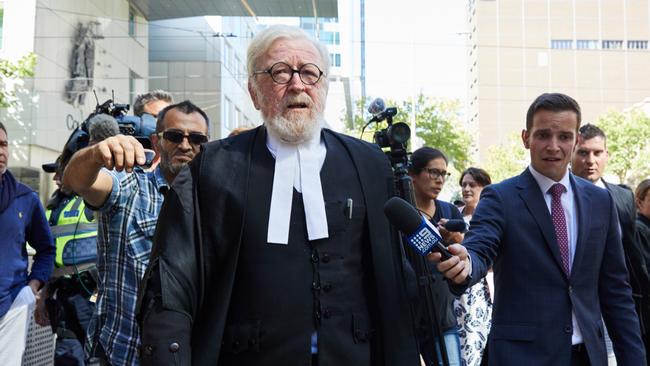 Cardinal George Pell's lawyer Robert Richter QC leaves the County Court in Melbourne in February. Picture: AAP