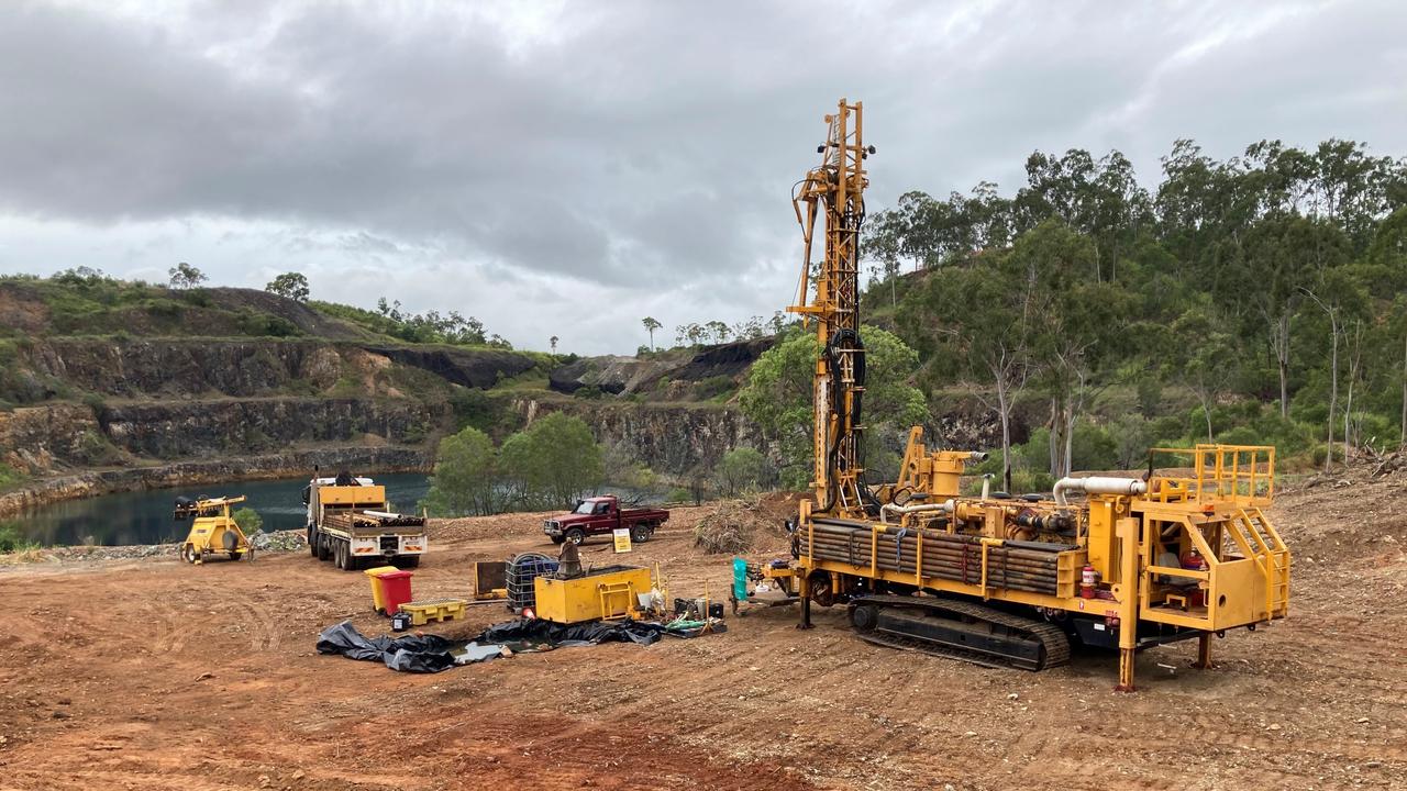 Mine pits at the QMines Mt Chalmers project.