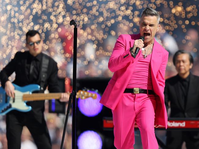 Robbie Williams, who played at last year’s AFL Grand Final, is due to perform at Allianz later this year. Picture: Mark Stewart