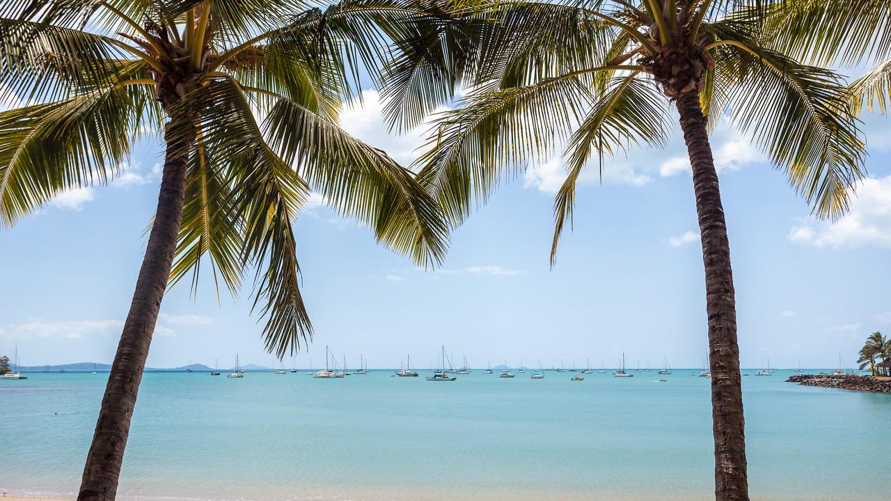 The resort town of Airlie Beach is a gateway to the Whitsunday Islands and the Great Barrier Reef. Picture: iStock