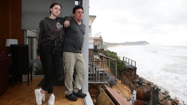 Gordon Cahill, 55 and his daughter Matilda, 18, at their Wamberal house. Picture: David Swift