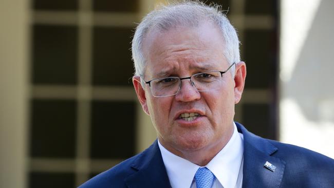 Prime Minister Scott Morrison says the Minister in question denies the allegations. Picture: NCA NewsWire / Gaye Gerard