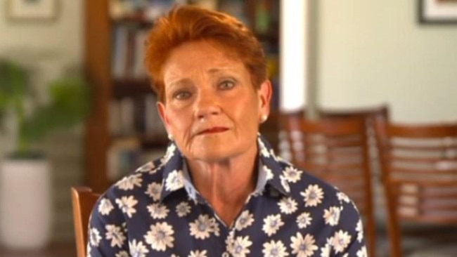 One Nation Leader Pauline Hanson.