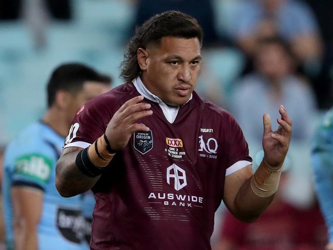 Josh Papalii would add plenty through the middle for the Maroons. Picture: Cameron Spencer/Getty Images