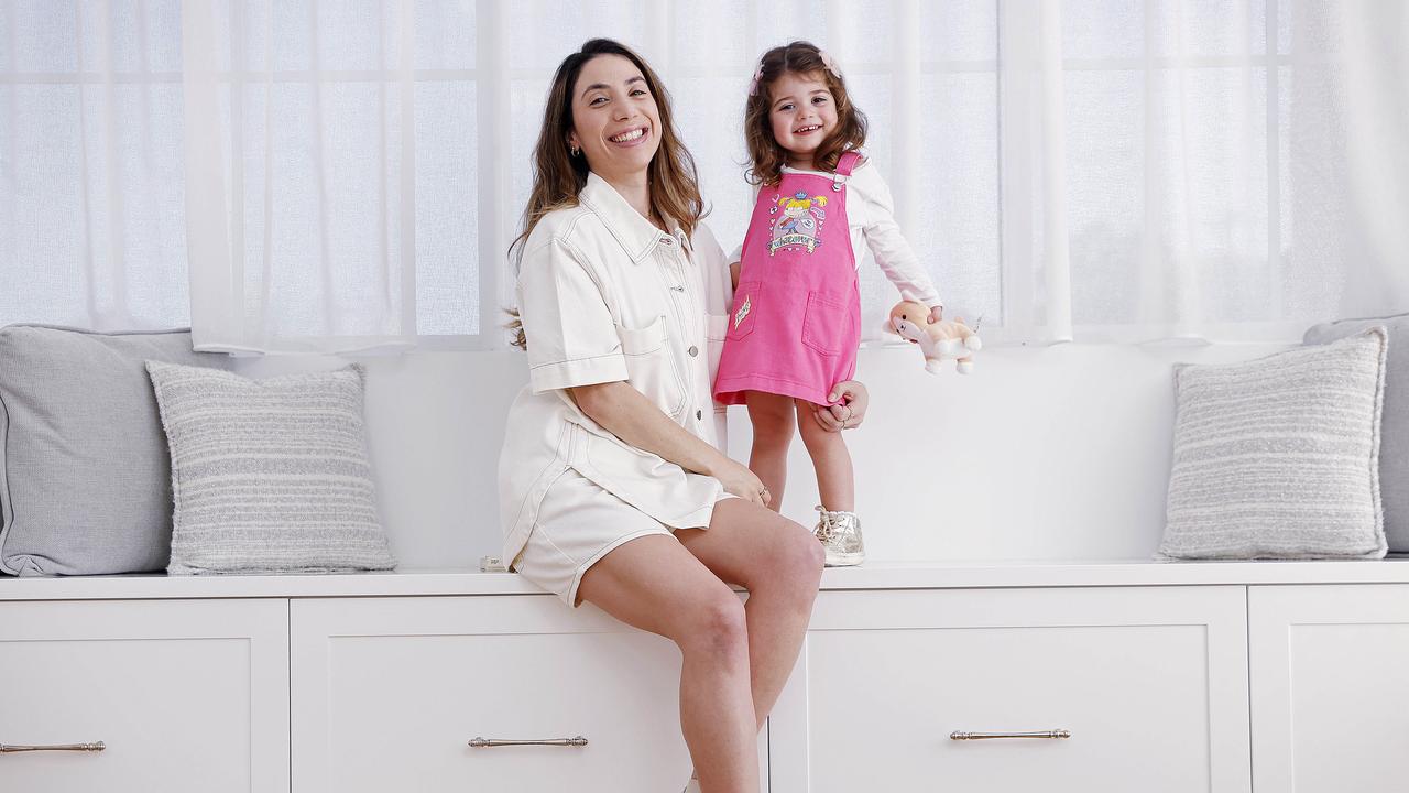 Dani Katralis and her daughter Scarlett, 2. Picture: Sam Ruttyn