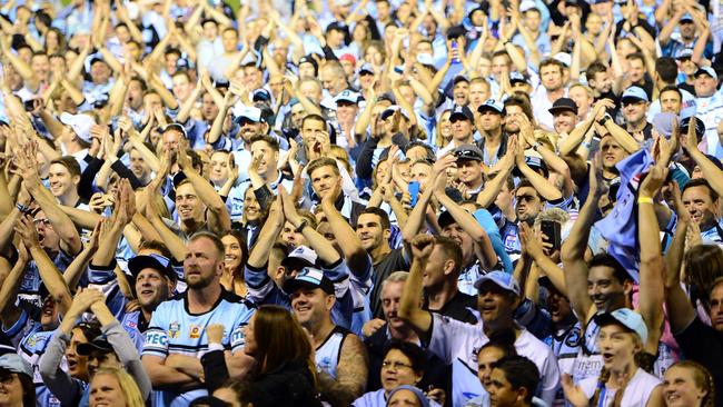 The Shire was a sea of blue, black and white overnight. Picture: Jeremy Piper